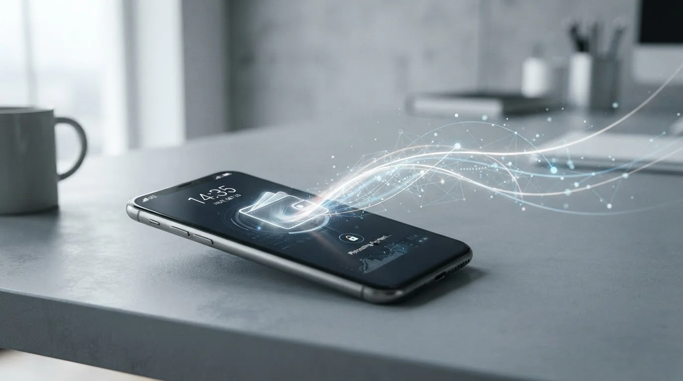 Smartphone with mobile network signal showing carrier billing payment flow