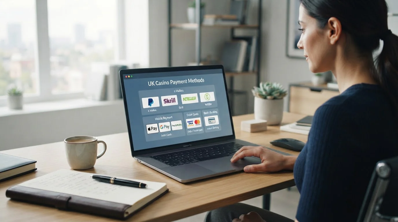 Closed prepaid card service with UK casino payment alternatives displayed on laptop screen