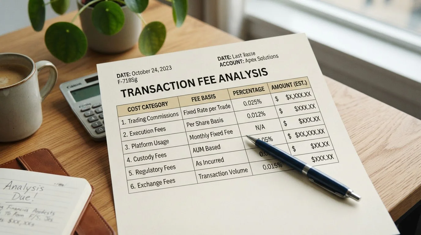 Fee breakdown document showing hidden costs of card funding and FX conversion