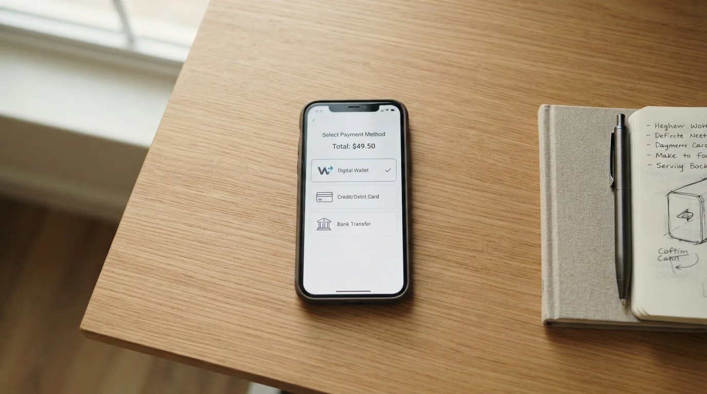 Smartphone displaying modern e-wallet payment options for UK online casinos
