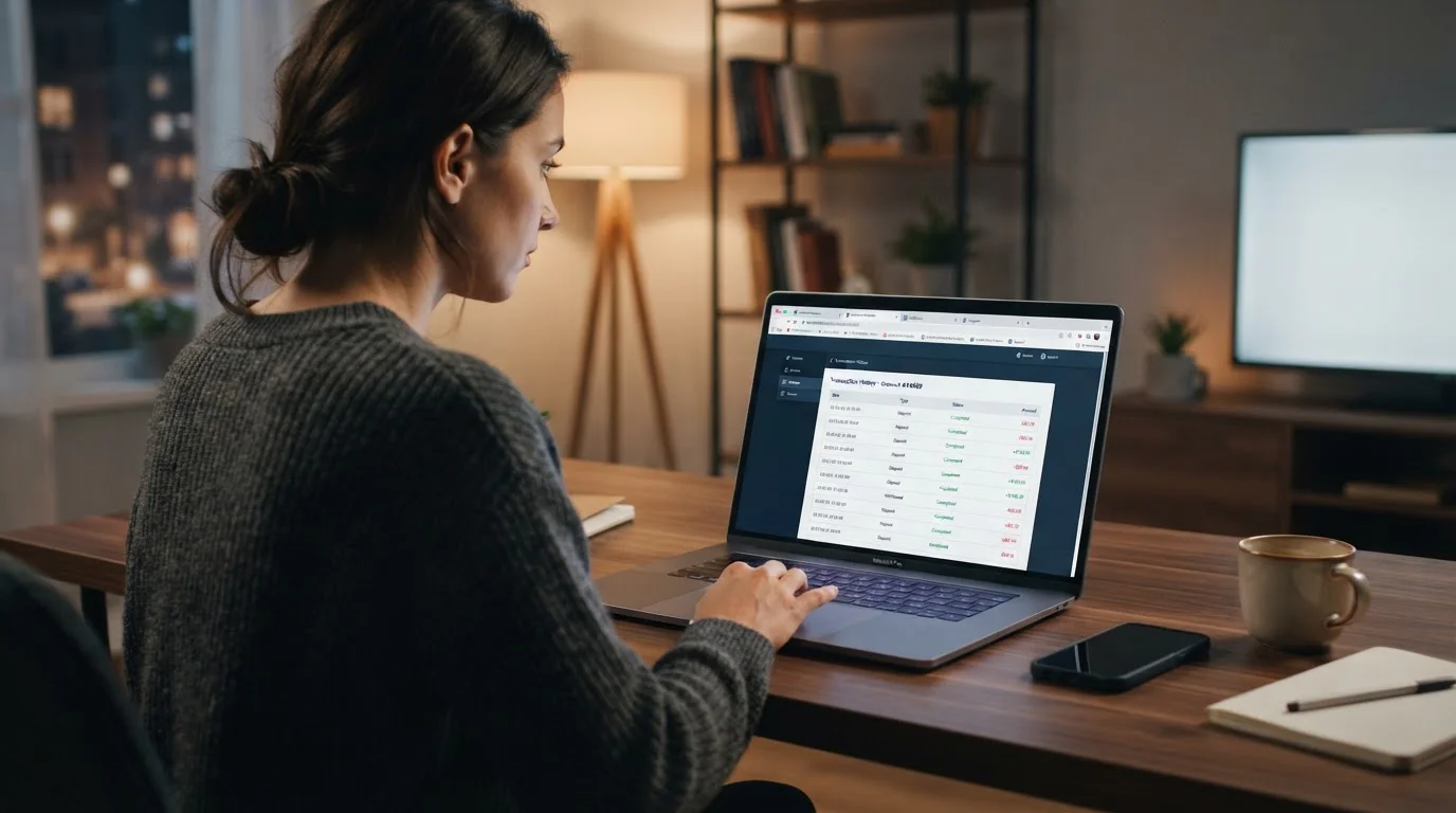 Person reviewing multiple casino cashier interfaces on laptop screen