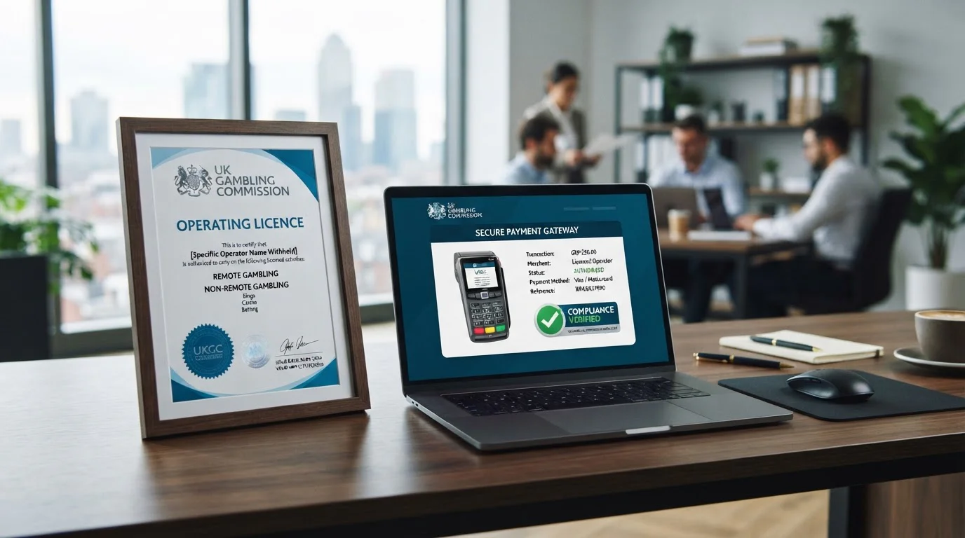 UK Gambling Commission licensed casino payment terminal