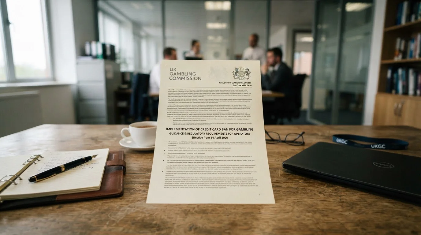 UK Gambling Commission regulatory document showing 2020 credit card ban details