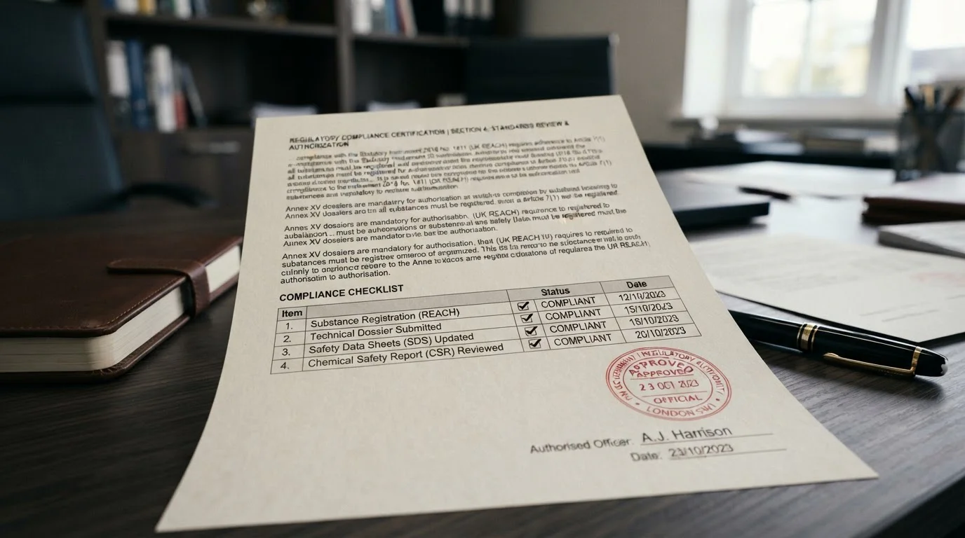 UKGC licence document with official stamp and regulatory compliance checklist