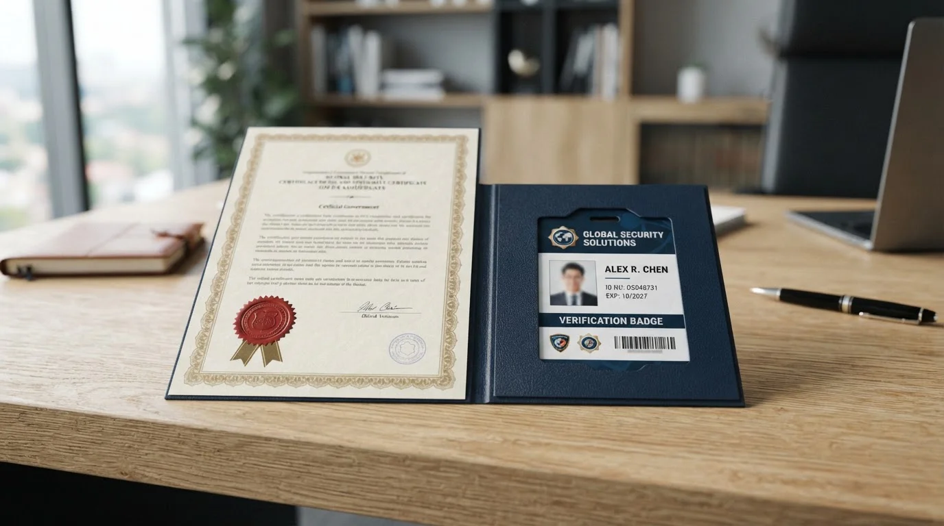 UKGC licence certificate and PayPal security badge side by side