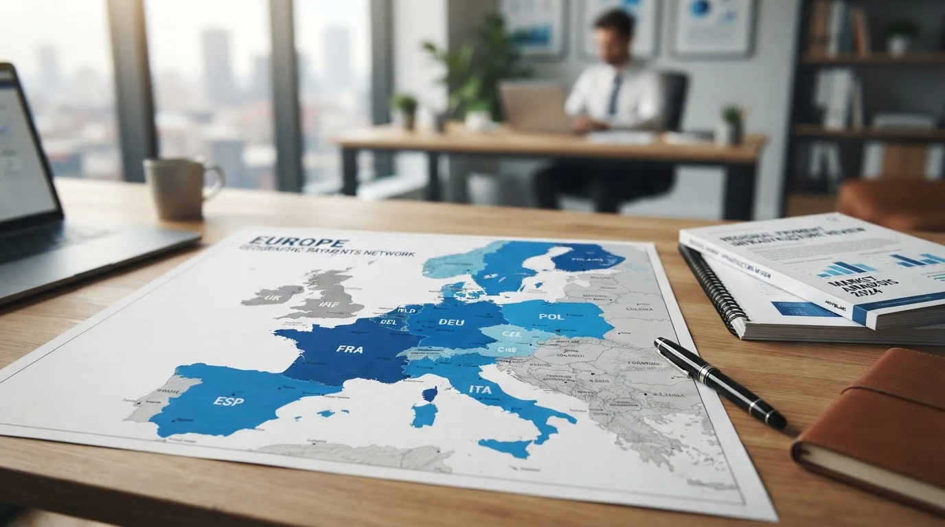 European payment map showing Wero coverage and UK exclusion